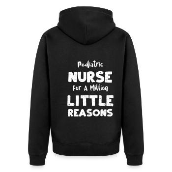 Pediatric Nurse For A Million Li... - Unisex Premium Organic Zip Hoodie - black - Back - Nico (187cm)