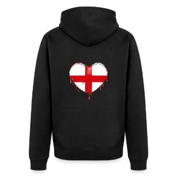 DRAPEAU ANGLAIS DRAPEAU ANGLETERRE - Veste à capuche bio Premium Unisexe - noir - Dos - Nico (187cm)