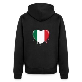DRAPEAU ITALIEN DRAPEAU ITALIE - Veste à capuche bio Premium Unisexe - noir - Dos - Nico (187cm)