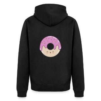 Beignet sucré - Veste à capuche bio Premium Unisexe - noir - Dos - Nico (187cm)