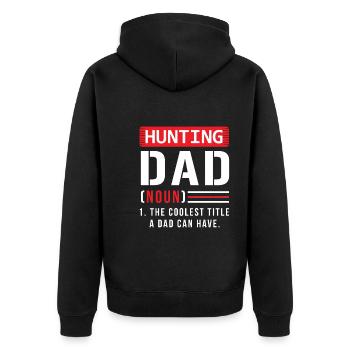 Chasseur Chasseur Papa Père Dire - Veste à capuche bio Premium Unisexe - noir - Dos - Nico (187cm)