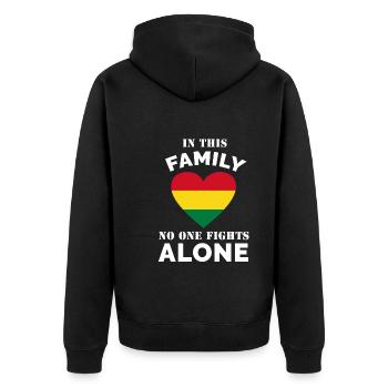Bolivie Famille Spruch - Veste à capuche bio Premium Unisexe - noir - Dos - Nico (187cm)