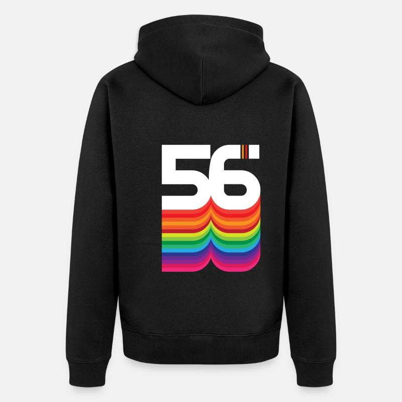 56 ans « Anniversaire » - Veste à capuche bio Premium Unisexe - noir