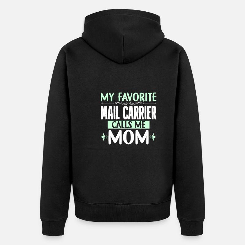 Mutter Bester Postbeförderer Sohn - Unisex Premium Bio Zip Hoodie - Schwarz