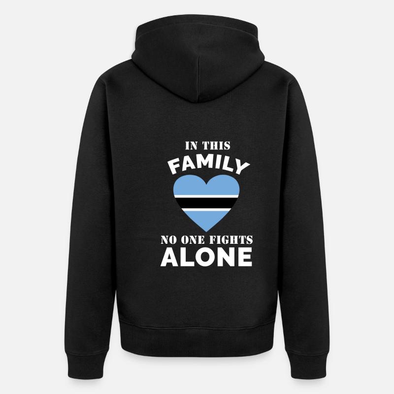 Botswana Famille Spruch - Veste à capuche bio Premium Unisexe - noir