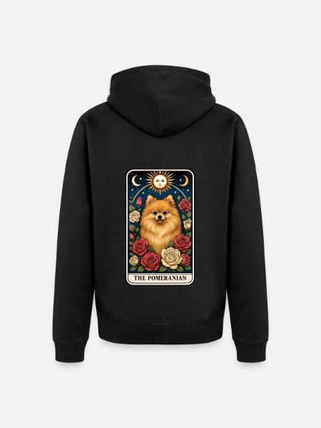 Zwergspitz - Unisex Premium Bio Zip Hoodie - Schwarz