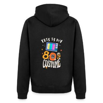 C’est mon costume des années 80 - Veste à capuche bio Premium Unisexe - noir - Dos - Nico (187cm)