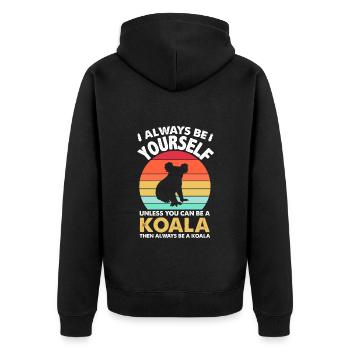 Koala - Veste à capuche bio Premium Unisexe - noir - Dos - Nico (187cm)