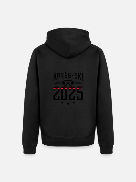 Après-ski 2025 - Unisex Premium Organic Zip Hoodie - black