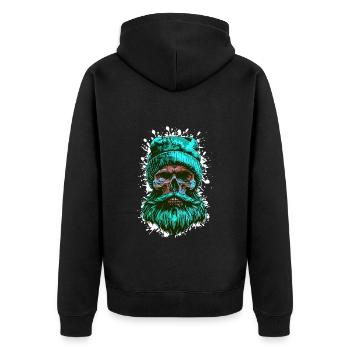 Bûcheron Crâne Bûcheron - Veste à capuche bio Premium Unisexe - noir - Dos - Nico (187cm)