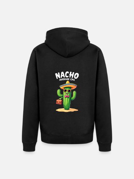 Plus qu’un simple comptable, cactus - Veste à capuche bio Premium Unisexe - noir