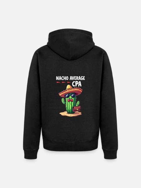 Plus qu’un simple comptable, cactus - Veste à capuche bio Premium Unisexe - noir