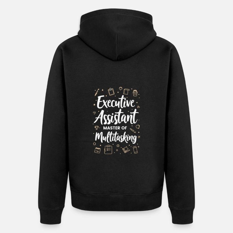 Assistent der Geschäftsführung Multitasking Expert - Unisex Premium Bio Zip Hoodie - Schwarz