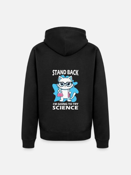 Résignation - J’essaie la science - Veste à capuche bio Premium Unisexe - noir