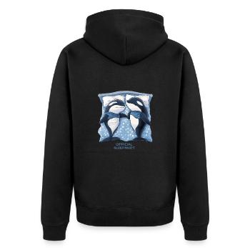 Chemise de nuit officielle Orca - Veste à capuche bio Premium Unisexe - noir - Dos - Nico (187cm)