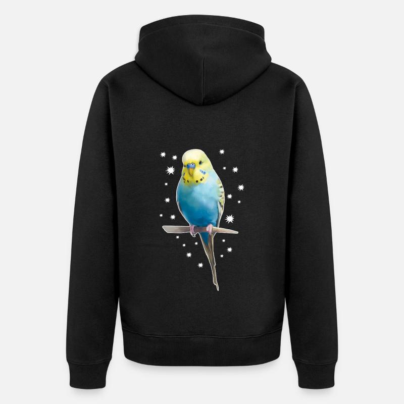 Étoiles de perruche - Veste à capuche bio Premium Unisexe - noir