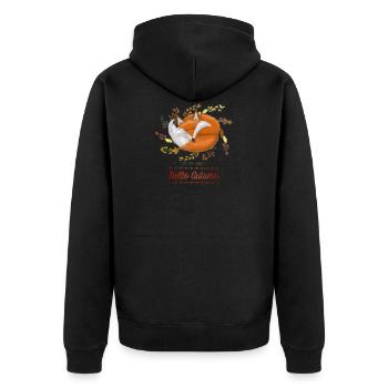 Fox Hello Autumn - Veste à capuche bio Premium Unisexe - noir - Dos - Nico (187cm)
