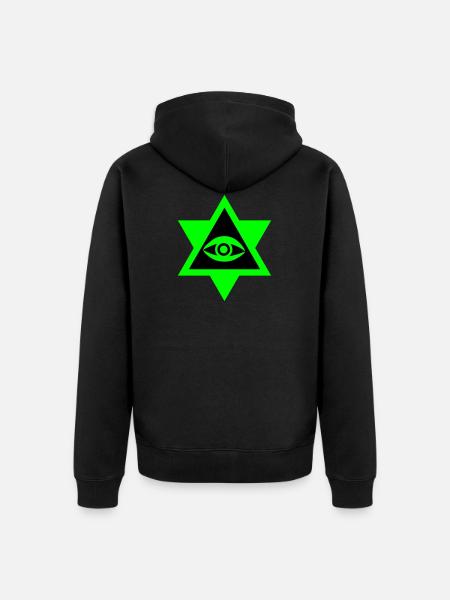L'oeil de Dieu 2c - Veste à capuche bio Premium Unisexe - noir