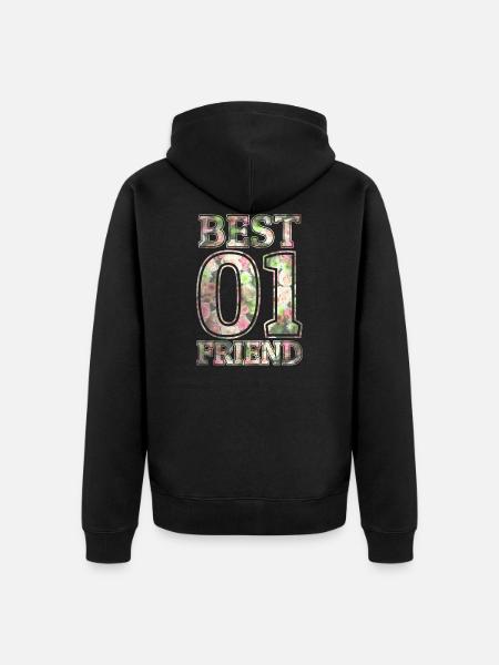 Best Friend - Unisex Premium Bio Zip Hoodie - Schwarz