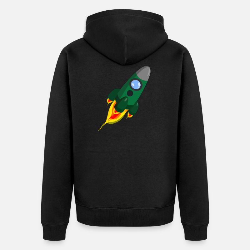 fusée - Veste à capuche bio Premium Unisexe - noir