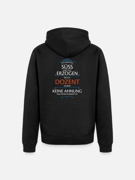 Dozent Beruf - Unisex Premium Bio Zip Hoodie - Schwarz