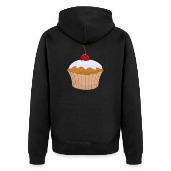 petit gâteau muffins bakery67 de cuisson gâteau gâteau - Veste à capuche bio Premium Unisexe - noir - Dos - Nico (187cm)