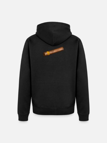 Zigarre - Unisex Premium Bio Zip Hoodie - Schwarz