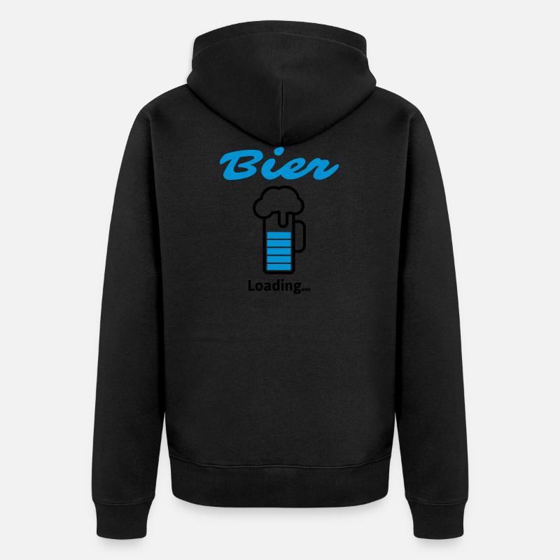 Bier Loading... - Unisex Premium Bio Zip Hoodie - Schwarz