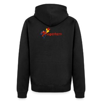 Superhero Comic Superhero - Ideal Gift Idea - Unisex Premium Organic Zip Hoodie - black - Back - Nico (187cm)