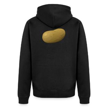 Kartoffel - Unisex Premium Bio Zip Hoodie - Schwarz - Hinten - Nico (187cm)