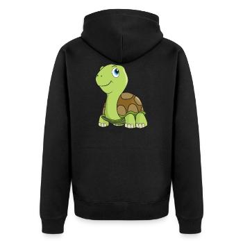 Tortue tortue - Veste à capuche bio Premium Unisexe - noir - Dos - Nico (187cm)