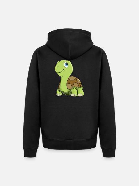 Tortoise turtle - Unisex Premium Organic Zip Hoodie - black