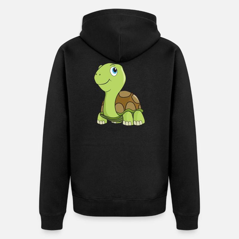 Tortue tortue - Veste à capuche bio Premium Unisexe - noir