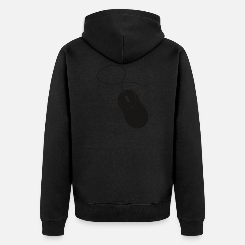 souris d'ordinateur - Veste à capuche bio Premium Unisexe - noir