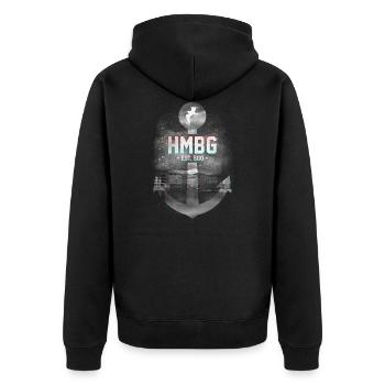 HAMBOURG - Veste à capuche bio Premium Unisexe - noir - Dos - Nico (187cm)