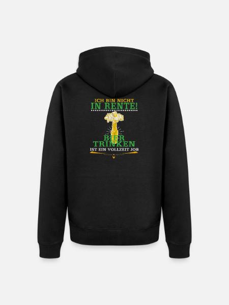 Geschenk Ruhestand - Unisex Premium Bio Zip Hoodie - Schwarz