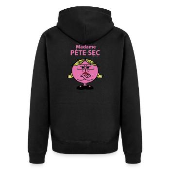 Madame Péte-sec - Veste à capuche bio Premium Unisexe - noir - Dos - Nico (187cm)