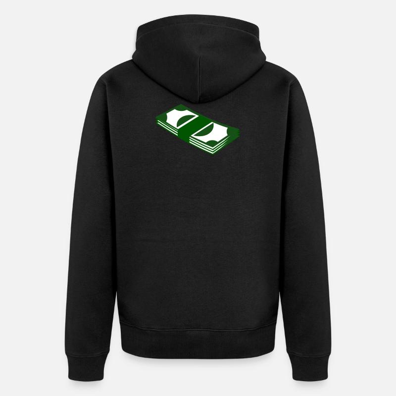 Petite pile d'argent - Veste à capuche bio Premium Unisexe - noir