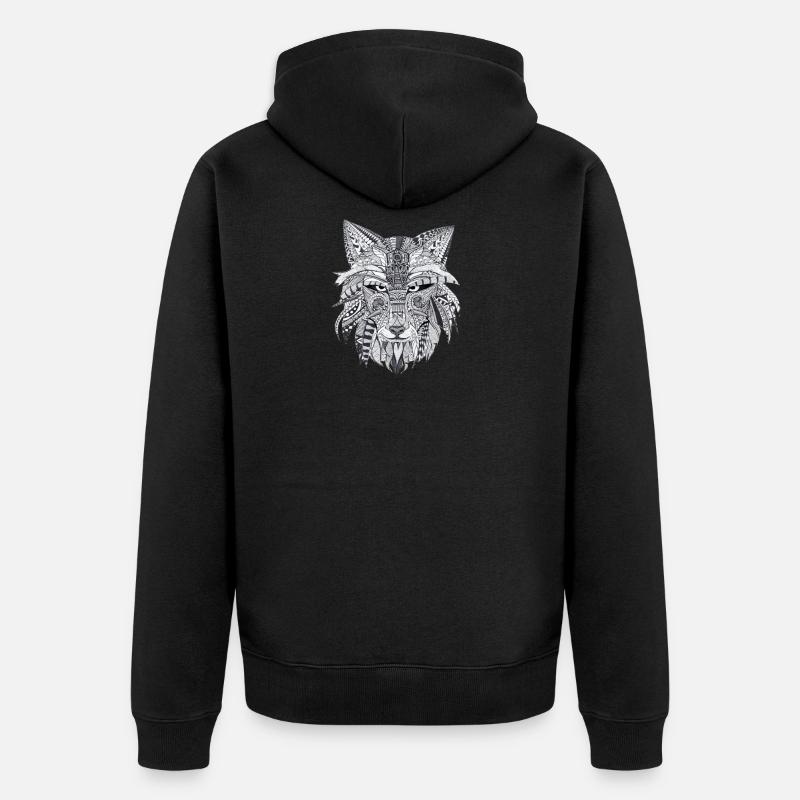 Wolf - de la Communauté - Veste à capuche bio Premium Unisexe - noir