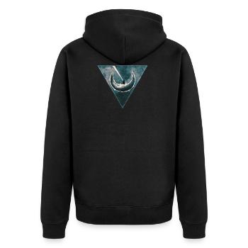 Space Moon - Veste à capuche bio Premium Unisexe - noir - Dos - Nico (187cm)