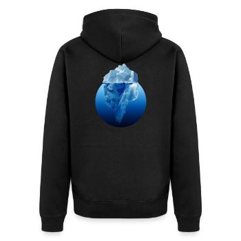Eisberg - Unisex Premium Organic Zip Hoodie - black - Back - Nico (187cm)