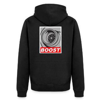 Cadeau de réglage de la pression de suralimentation du turbocompresseur turbo - Veste à capuche bio Premium Unisexe - noir - Dos - Nico (187cm)