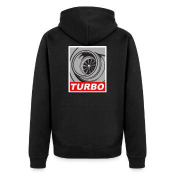 Cadeau de réglage de la pression de suralimentation du turbocompresseur turbo - Veste à capuche bio Premium Unisexe - noir - Dos - Nico (187cm)