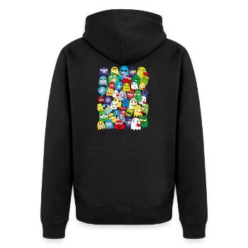 Des esprits drôles - Veste à capuche bio Premium Unisexe - noir - Dos - Nico (187cm)