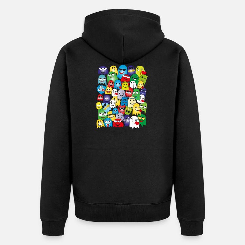 Des esprits drôles - Veste à capuche bio Premium Unisexe - noir