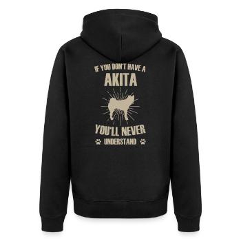 akita - Veste à capuche bio Premium Unisexe - noir - Dos - Nico (187cm)