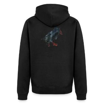 Corbeau - Veste à capuche bio Premium Unisexe - noir - Dos - Nico (187cm)