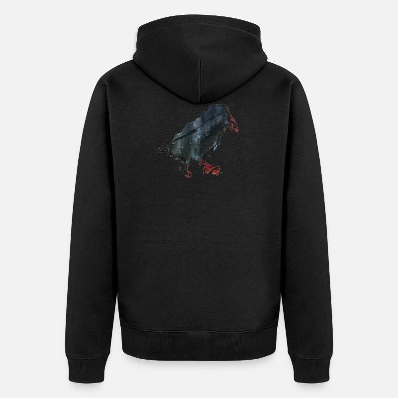 Corbeau - Veste à capuche bio Premium Unisexe - noir