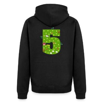5th Birthday Young Girl 5 years Farmer Farmer - Unisex Premium Organic Zip Hoodie - black - Back - Nico (187cm)