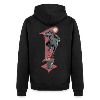 Surprise - Veste à capuche bio Premium Unisexe - noir - Dos - Nico (187cm)